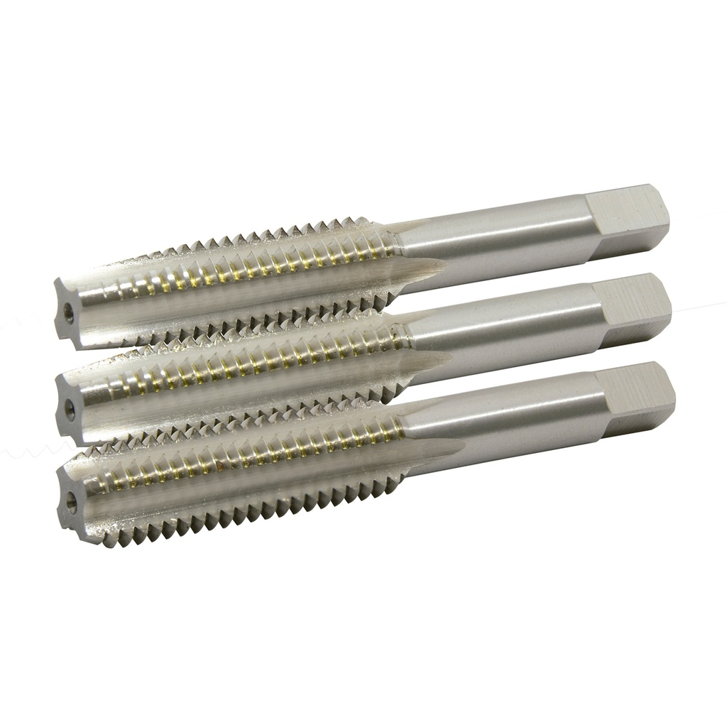 Juego de 3 machuelos de acero de alta velocidad 1/4"-20NC