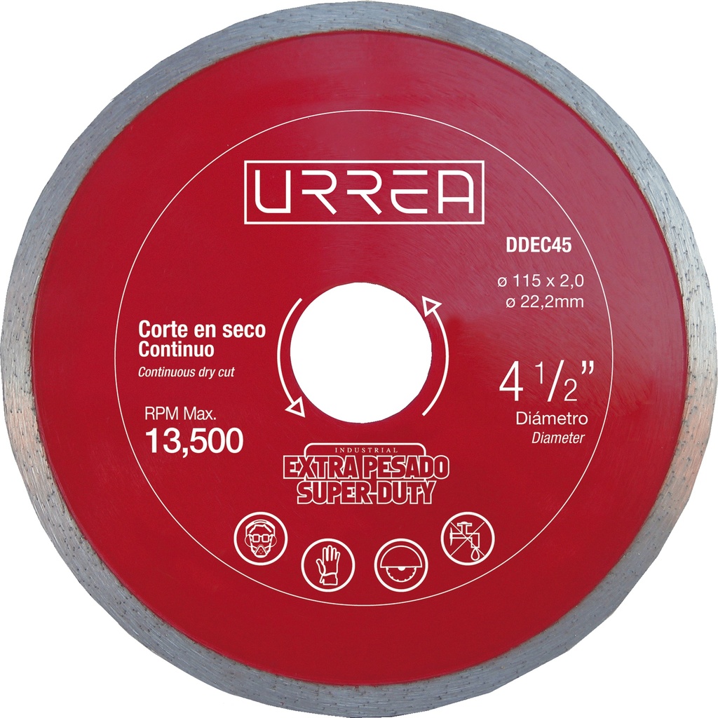 Disco de diamante continuo, 4-1/2"