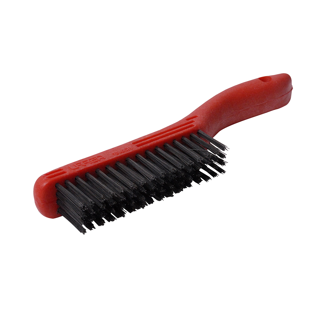 Cepillo de alambre de acero reforzado con 4x16 filas de pinceles con mango