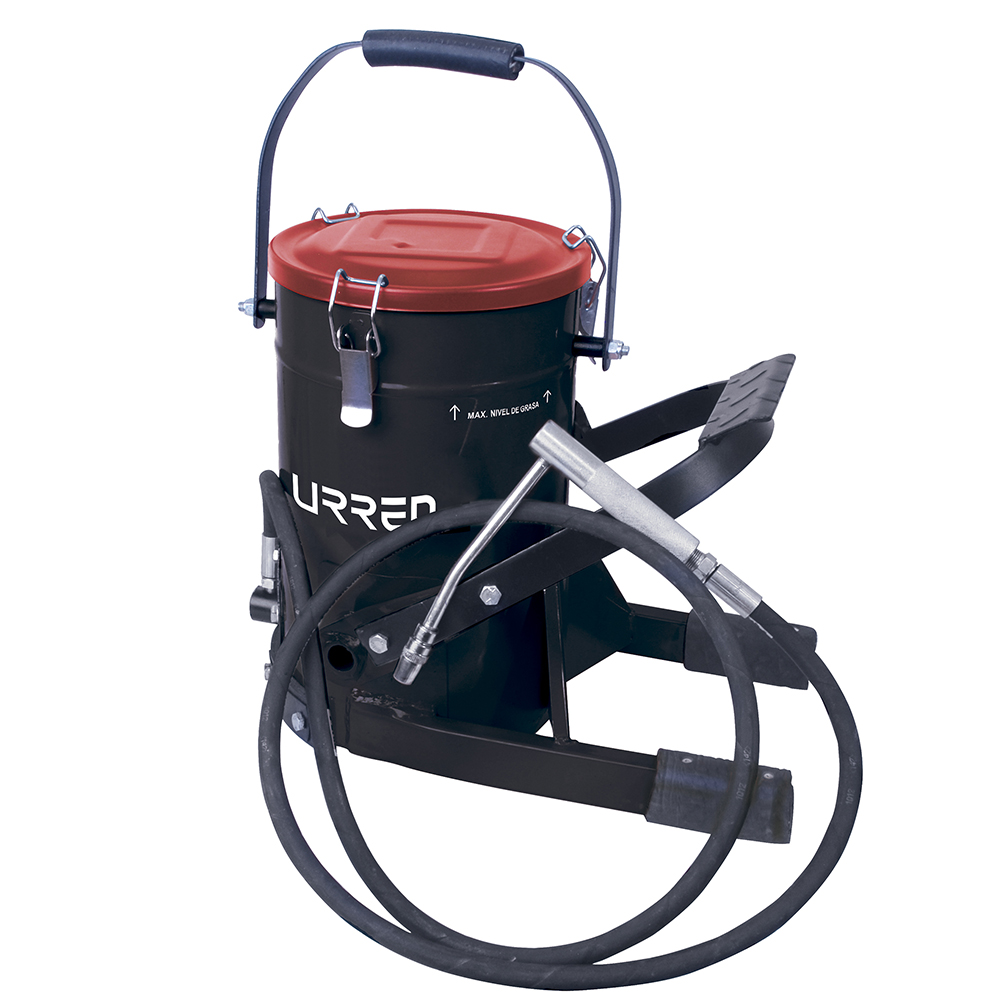 [23623] Inyector de grasa con cubeta de alta presión con pedal de 10 kg, 8,700 psi