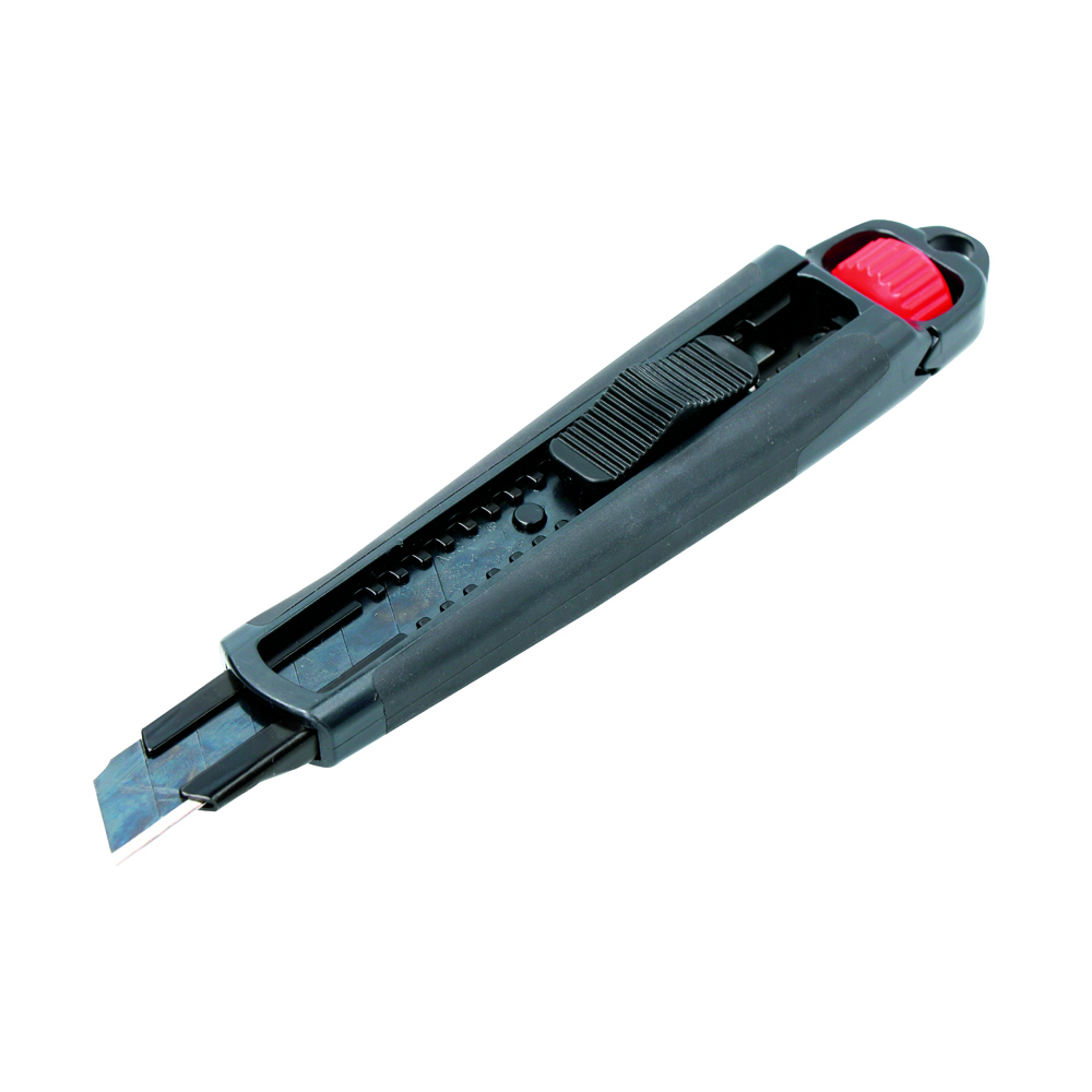 Cutter con cuerpo de aluminio de 9 mm, con hoja recubierta de PTFE