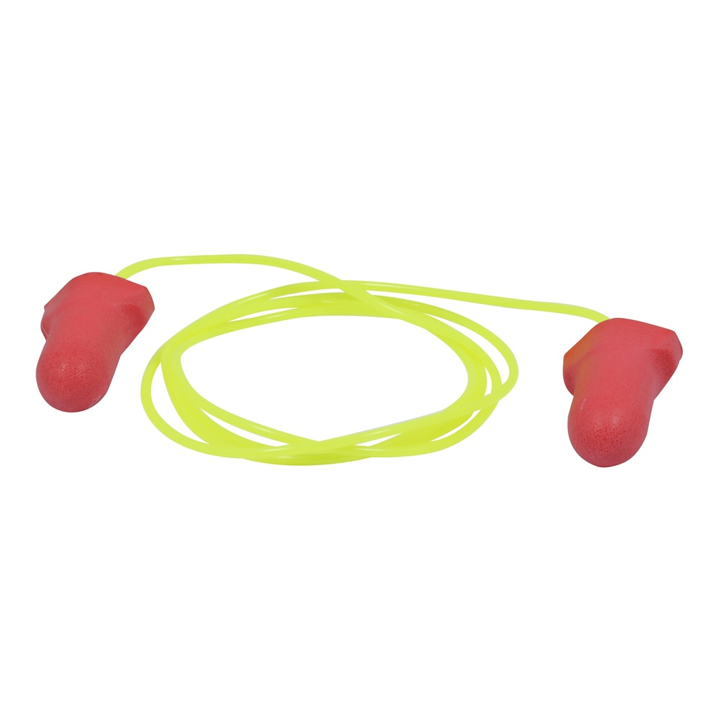 Tapones desechables de alta visibilidad color rojo para oídos SNR 32 dB