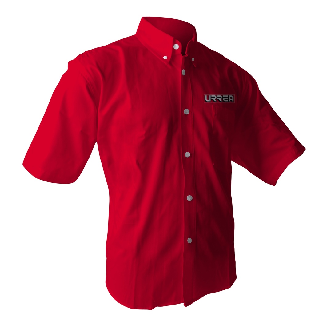 Camisa de manga corta para caballero color rojo talla M