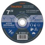 Disco Tipo 27 de 7' x 7.2 mm desbaste de acero inoxidable ABT-389