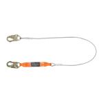 Línea de vida 1.8 m cable de acero, absorbedor impacto, ANSI CAB-5434-18-A