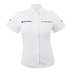 Camisa blanca para dama, manga corta talla G, Truper CAM-BCO-DCL