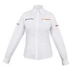 Camisa blanca para dama, manga larga talla CH, Truper CAM-BCO-DLS