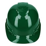 Casco de seguridad ventilado, ajuste de matraca, verde CAS-VI