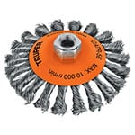 Carda tipo cónico 5' alambre trenzado, eje 5/8'-11, Truper CATR-5E