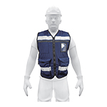 Chaleco brigadista con cintas reflejantes, color azul marino CHS-900AM