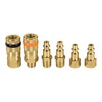 Juego de 4 conectores y 2 coples para compresor de aire CORAL-6