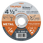Disco Tipo 41 de 4-1/2' x 1.6 mm corte fino de metal, Sable DICOF-4516