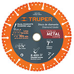 Disco de diamante de 7' x 1.6 mm para corte metal, Truper DID-470