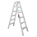[10496] Escalera de tijera doble, tipo ll, 5 escalones, Truper ESTD-25
