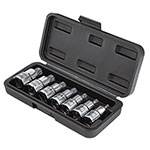 Juego de 7 dados cuadro 1/2' punta corta bristol, en estuche JD-1/2X7-BC