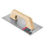 Llana dentado triangular tipo español, mango madera, Truper LLM-2D