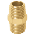 Niple de latón, tipo FF, cuerda 1/4 NPT, Truper NIPLE