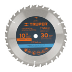 [18304] Disco sierra 10' para madera, 30 dientes centro 5/8', Truper ST-1030