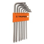 Juego de 7 llaves torx largas con organizador, Truper TORX-7L