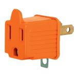 [46253] Bolsa con 2 adaptadores 3 a 2 naranjas, Volteck AD-32N