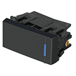 Interruptor sencillo 1 módulo, línea Española, color negro APSE-EN