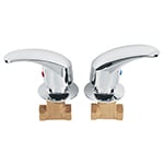 Juego 2 llaves de empotrar, roscables tipo palanca, Aqua AQE-062