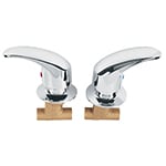 Juego 2 llaves de empotrar, soldable tipo palanca, Aqua AQE-662