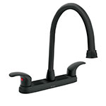 Mezcladora negro 8' para lavabo, cuello largo, palanca,Foset AQF-82M
