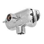 Desviador de 3 vías para brazo con soporte, cromo, Riviera AR-04