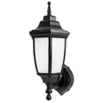Arbotante de LED 8 W tipo farol soportado negro, Volteck ARB-101L
