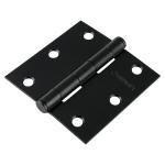 Bisagra cuadrada 3', acero, negro, plana, Hermex BC-306P