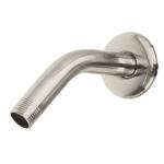 Brazo corto con chapetón para regadera, satín, Foset Aqua BCH-500N