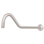 Brazo y chapetón tipo gancho para regadera, 50 cm, satinado BCH-720N