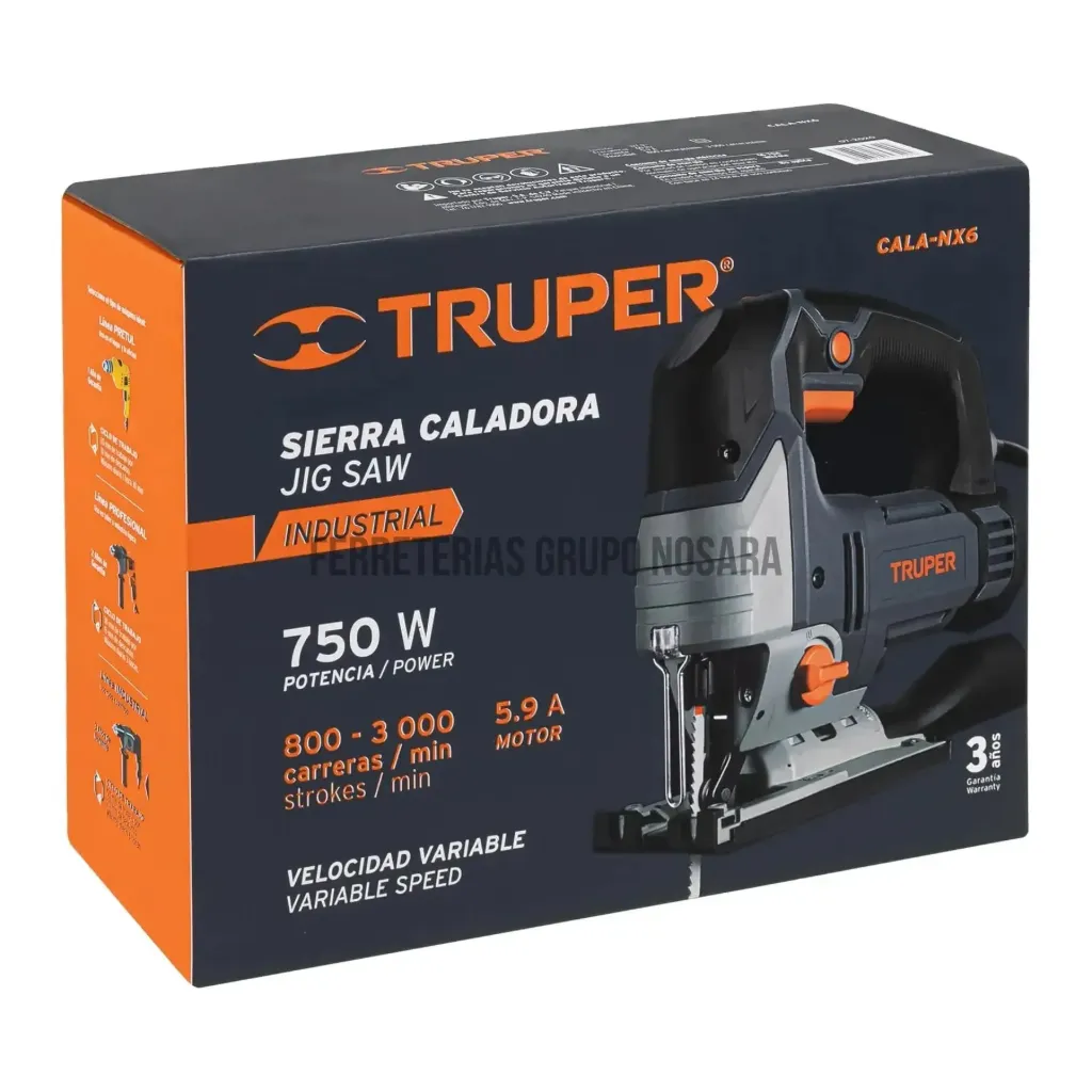 Sierra caladora 750 W 5.9 A velocidad variable, industrial CALA-NX6