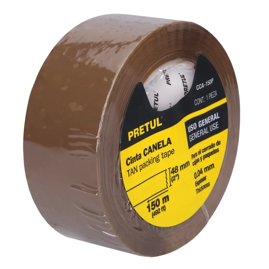 [20526] Cinta de empaque 48 mm x 150 m canela, Pretul CCA-150P