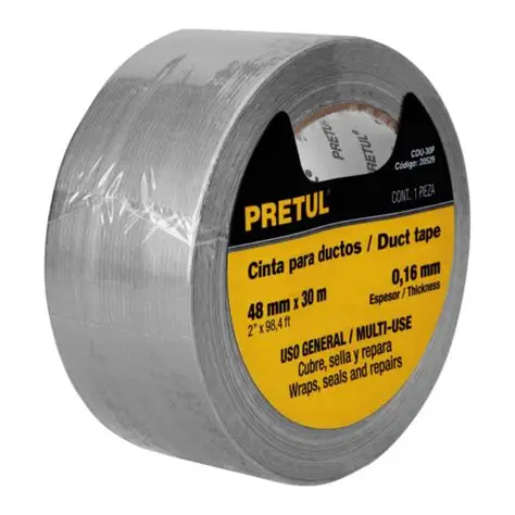 [20529] Cinta para ducto 30m x 48mm, espesor 0.16mm, Pretul CDU-30P