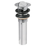 Contra p/lavabo con rebosadero, tipo moneda, cromo, 1-1/4' CE-205