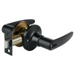 Cerradura manija, cilindro latón, negro, baño, Hermex CEMA-6B