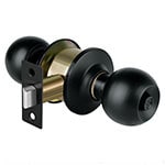 [47910] Cerradura pomo, negro, esfera, recámara, Hermex CEPO-61R