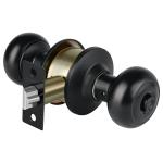 Cerradura pomo, negro, oval, recámara, Hermex CEPO-62R