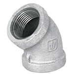 Codo 45° acero galvanizado de 3/4', Foset CG-862