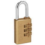 Candado de combinación 28 mm cuerpo de latón en blíster CL-28C