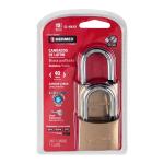 Blíster con 2 candados de latón de 40mm con gancho largo CL-40LX2