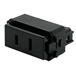 Contacto sencillo, 2polos, sin tierra, línea Italiana,negro CO-IN