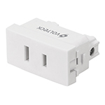 Contacto sencillo, sin tierra, línea Oslo, color blanco CO-OB