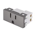 [47827] Contacto aterrizado acero inox de 1 módulo, línea Lisboa COA-LA