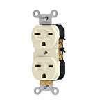 Contacto dúplex, cara de chino, Standard, marfil, Volteck CODO-CHS