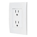 Contacto dúplex, 2 polos + tierra, línea Oslo, blanco CODO-OB
