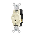 Contacto sencillo, cara de chino,  Standard, marfil, Volteck COSE-CHS