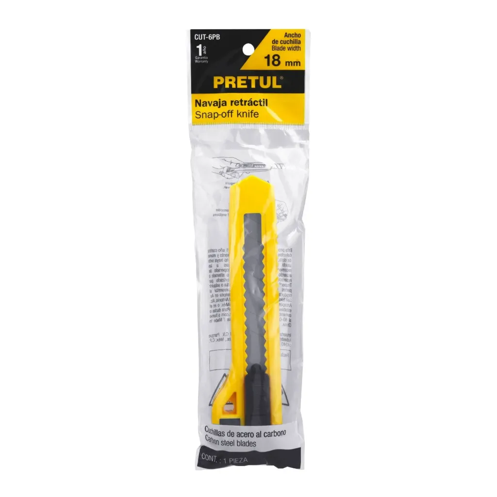 [22405] Cutter 18 mm plástico, Pretul CUT-6PB